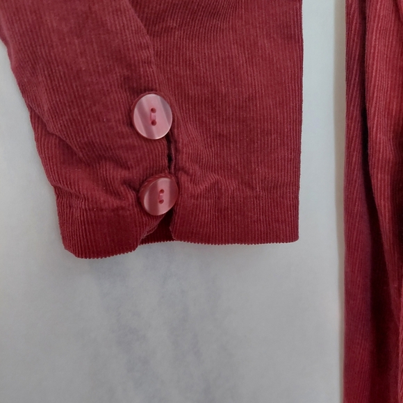Laura Ashley Burgundy Long Sleeve Dress - Picture 4 of 13